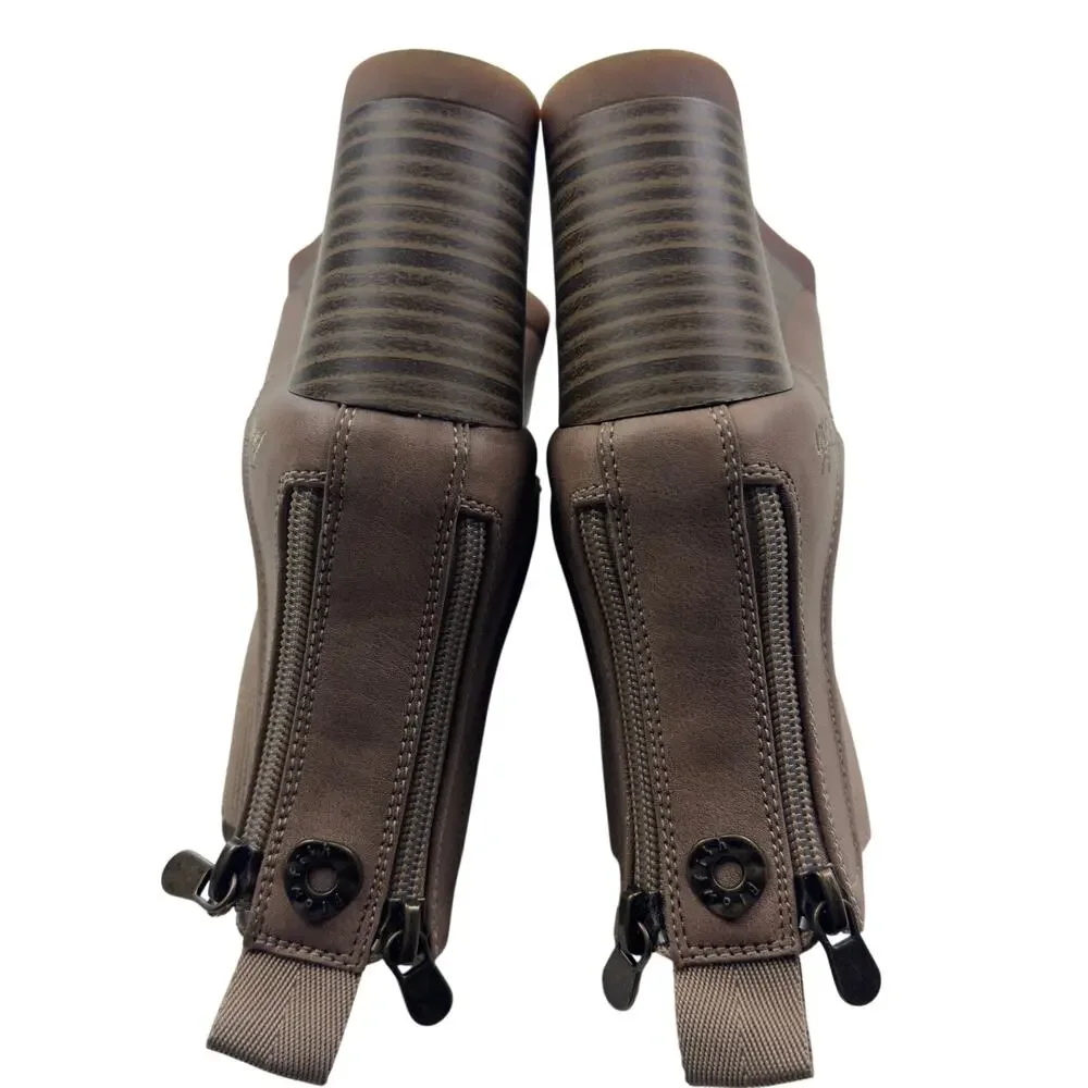 Blowfish Malibu Praline Vegan Faux Leather Wide Chelsea Boots Women's Size 6.5